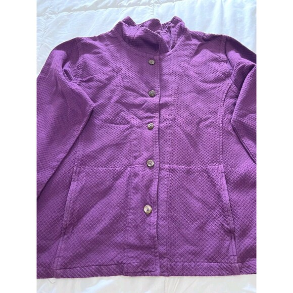 VTG Sea Breeze Of California Womens Purple Utility Jacket Button Up 100% Cotton - Picture 3 of 10